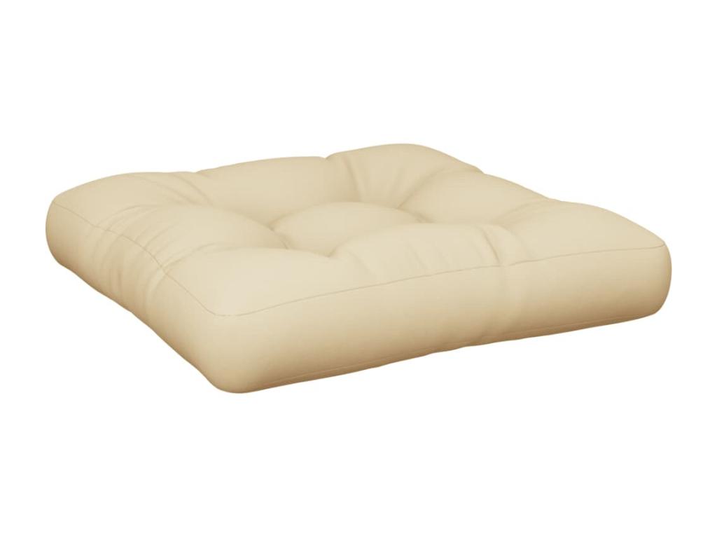 Cojín palet beige tela 60x61,5x10 cm