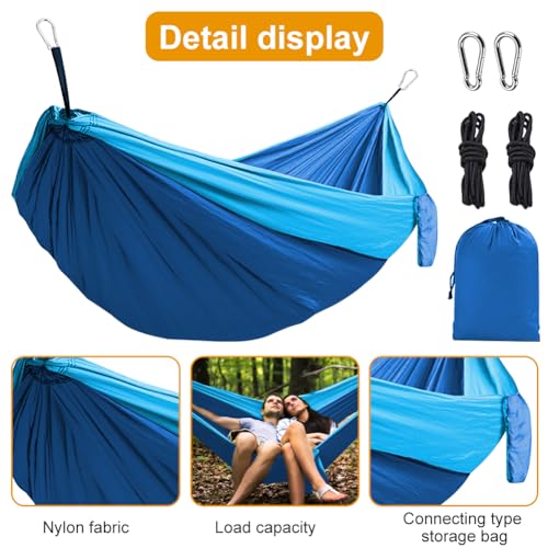 Portable Lightweight Nylon Parachute Camping Hammock Equipped with Tree Straps