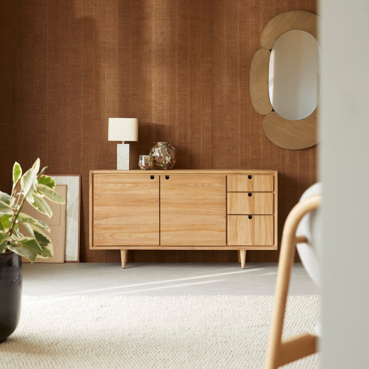 Tikamoon - Jonàk - Massief teakhouten buffet 145 cm