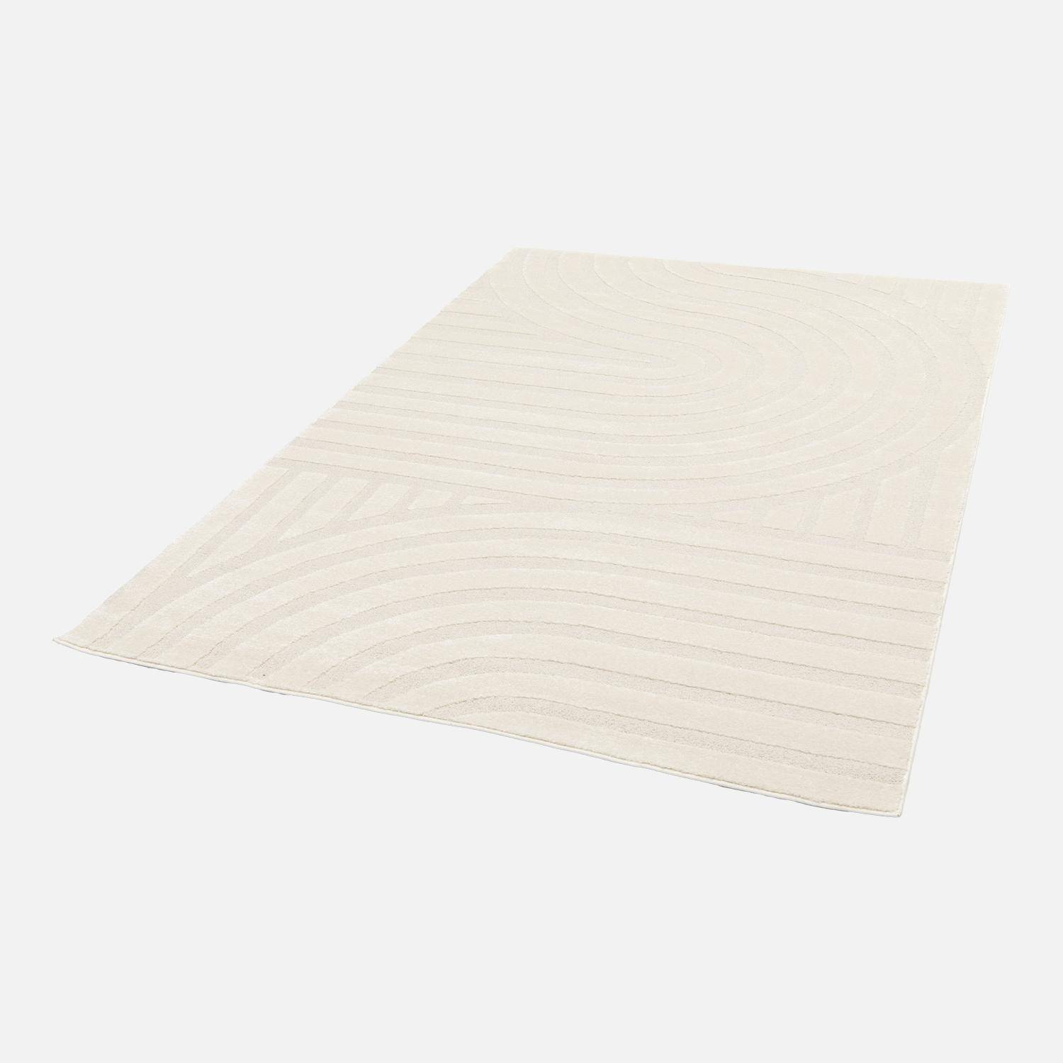 Blake - Alfombra interior con motivos de arcos crema