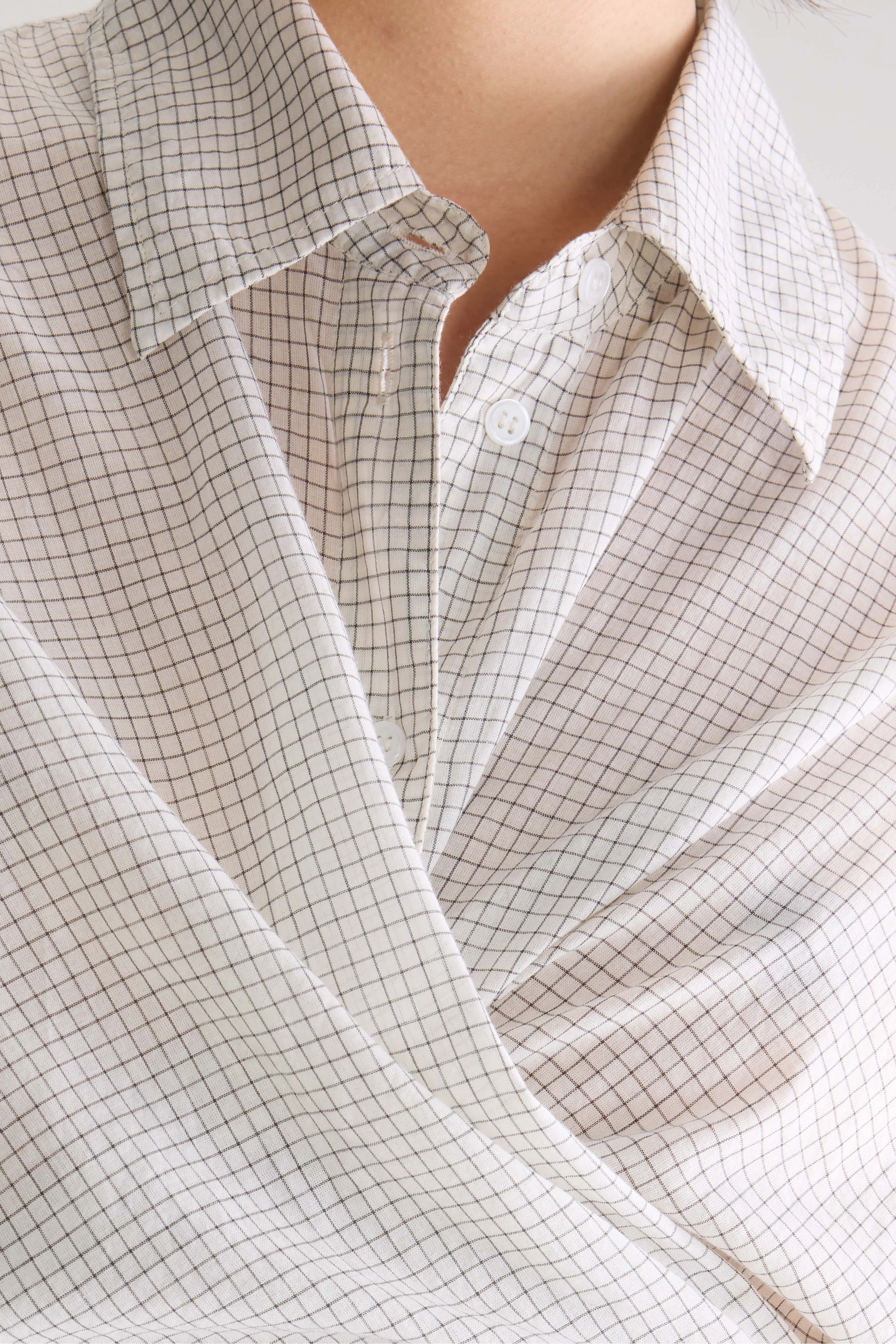 Bellerose Coral tie-up blouse (261 / W / CHECK E)