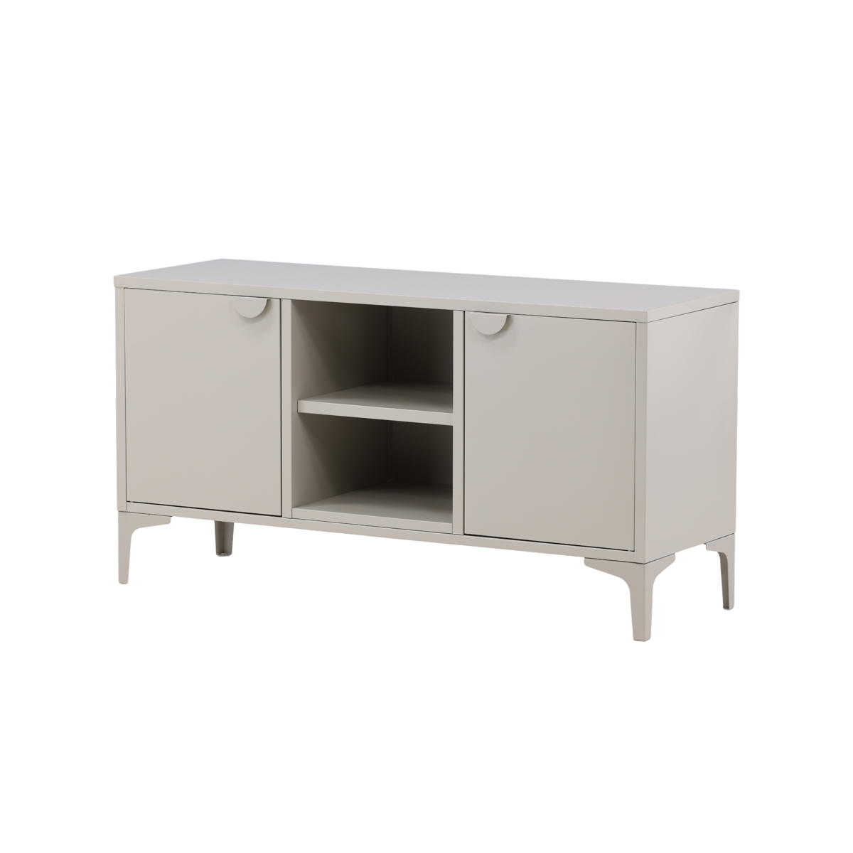 Nest living Frederik TV meubel Beige - Metaal - 2 Deuren - B 120 cm