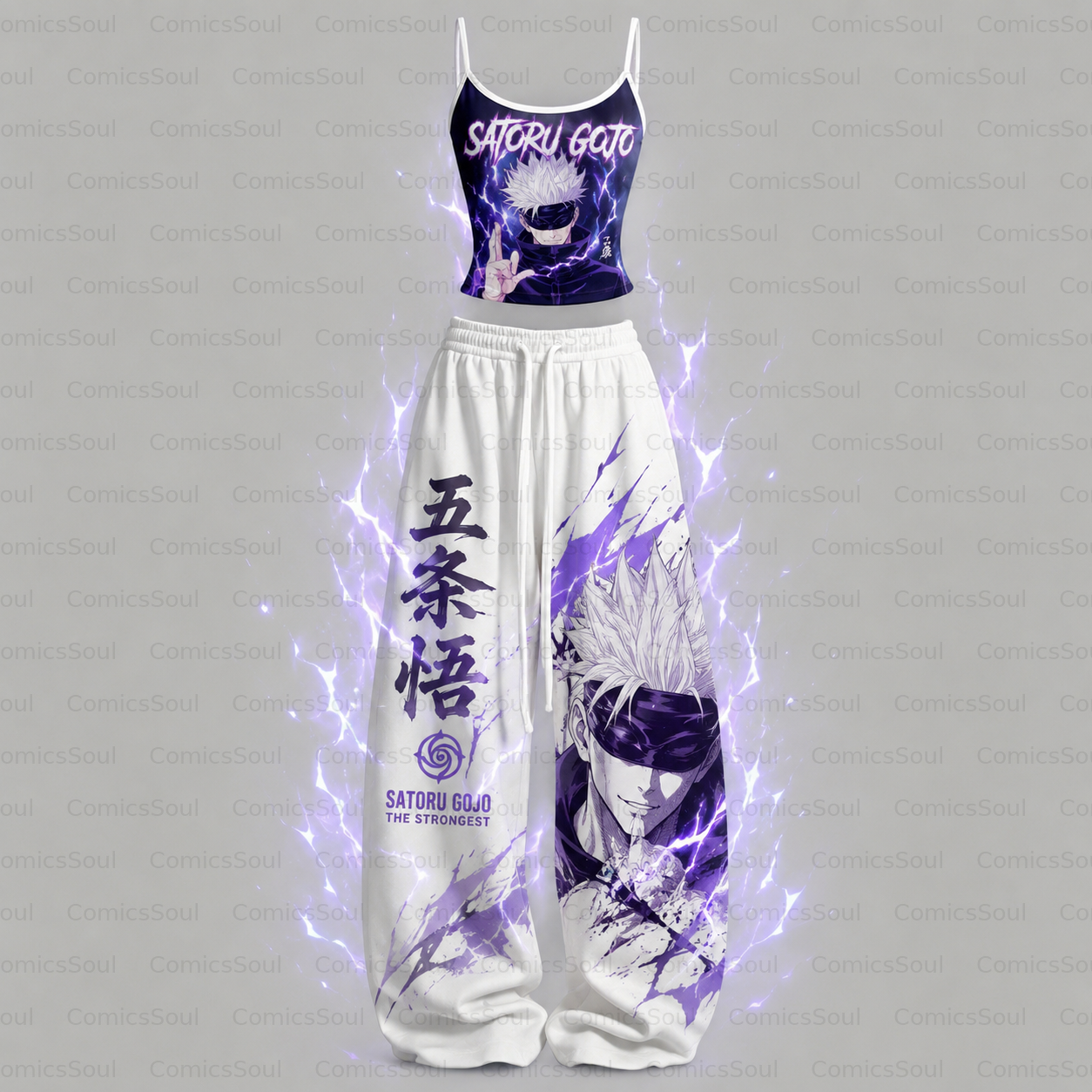 Jujutsu Kaisen Top & Elasticated Trousers Two-Piece Set