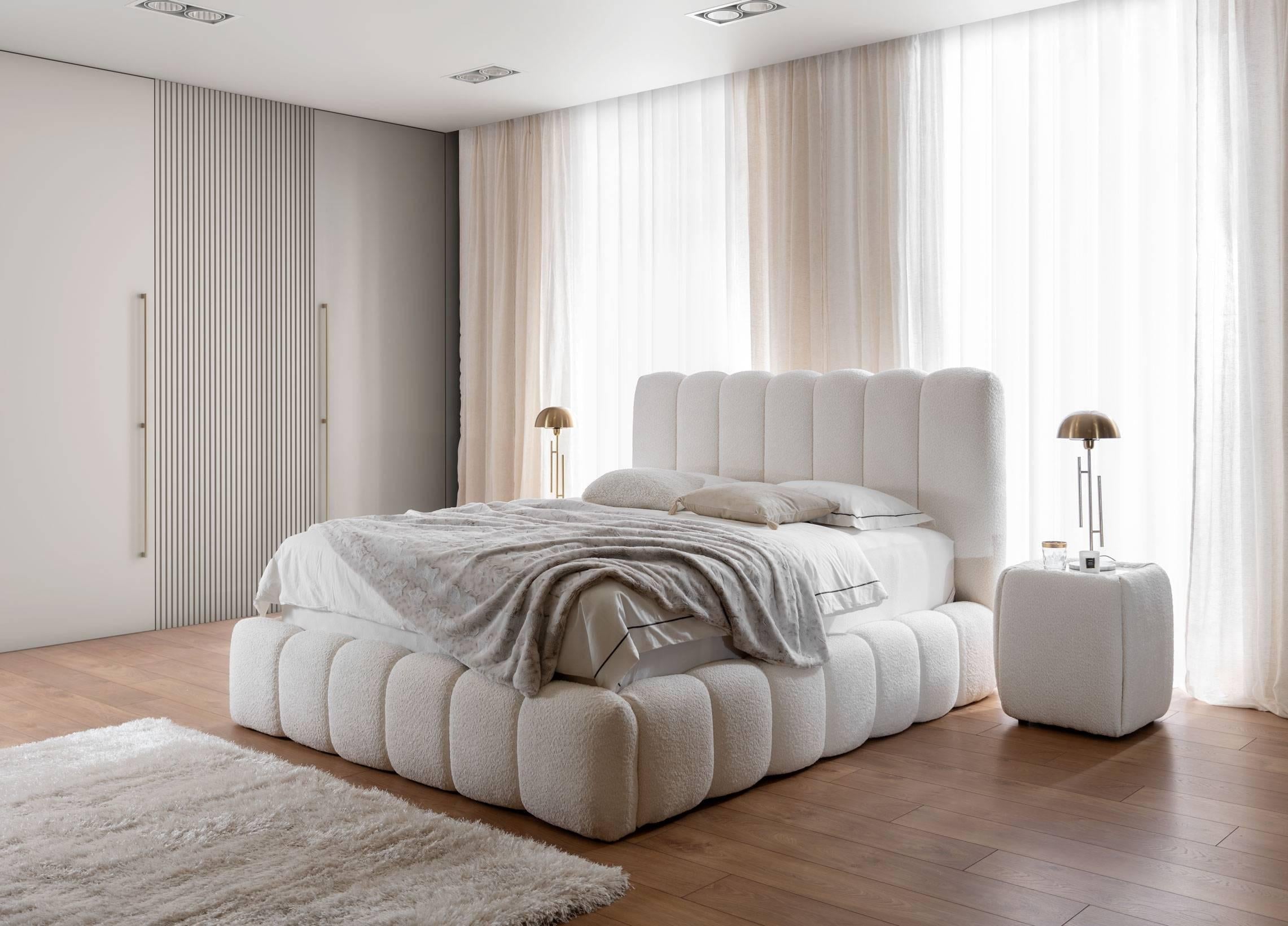 Blokker Dawn Bedframe met Opbergruimte - 160 x 200 cm - Ivoor