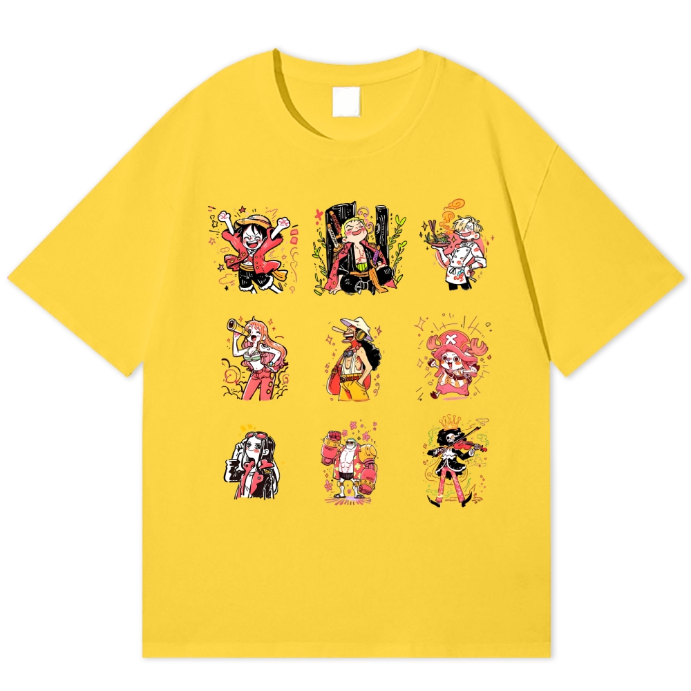 One Piece Unisex Round Neck Anime T-shirt
