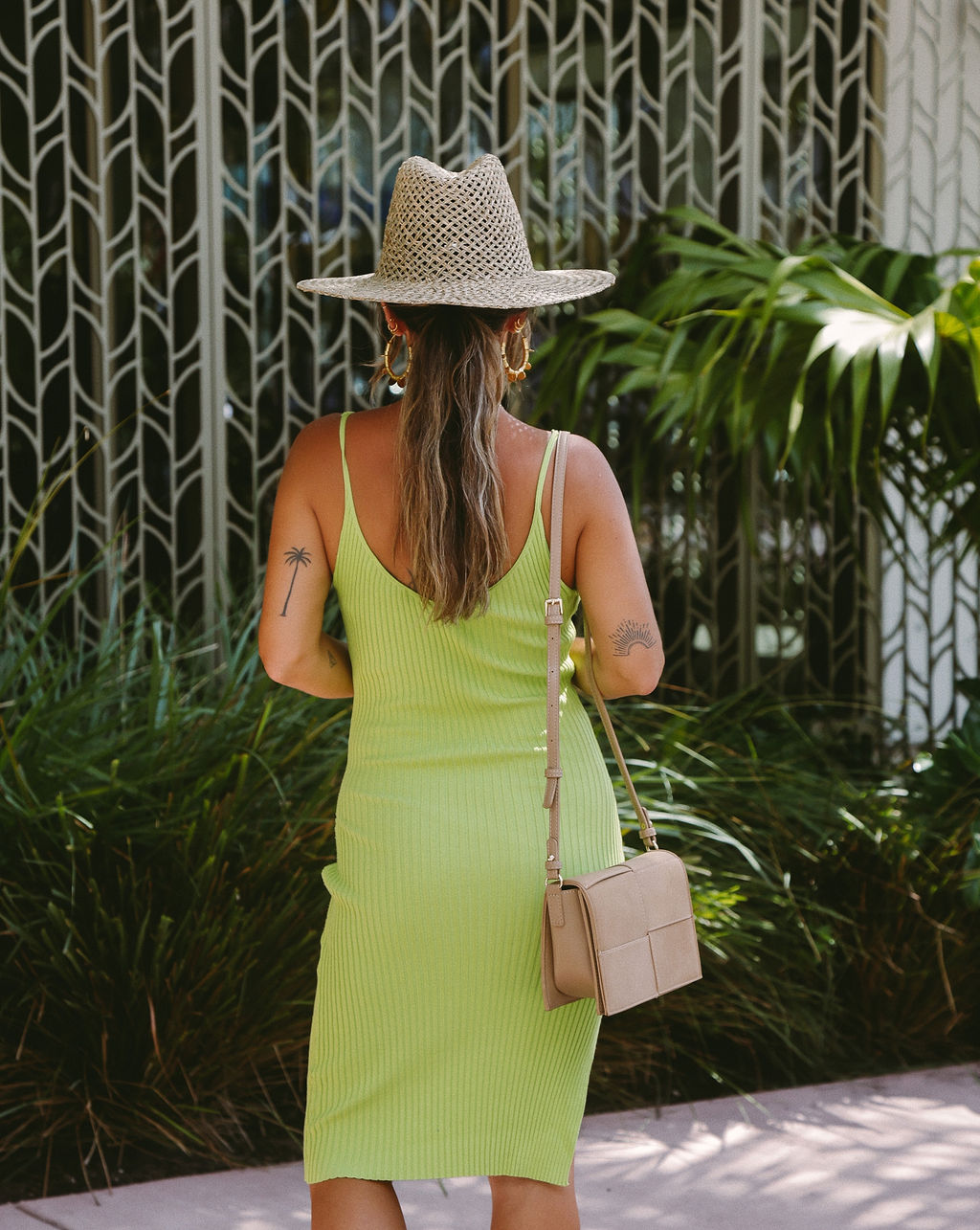 Brickell Nights Ribbed Midi Dress - Lime - SALE - Se7enfashion
