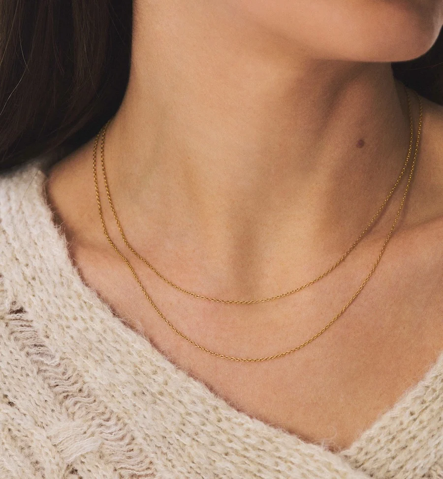 Anchor Plain Necklace 14K