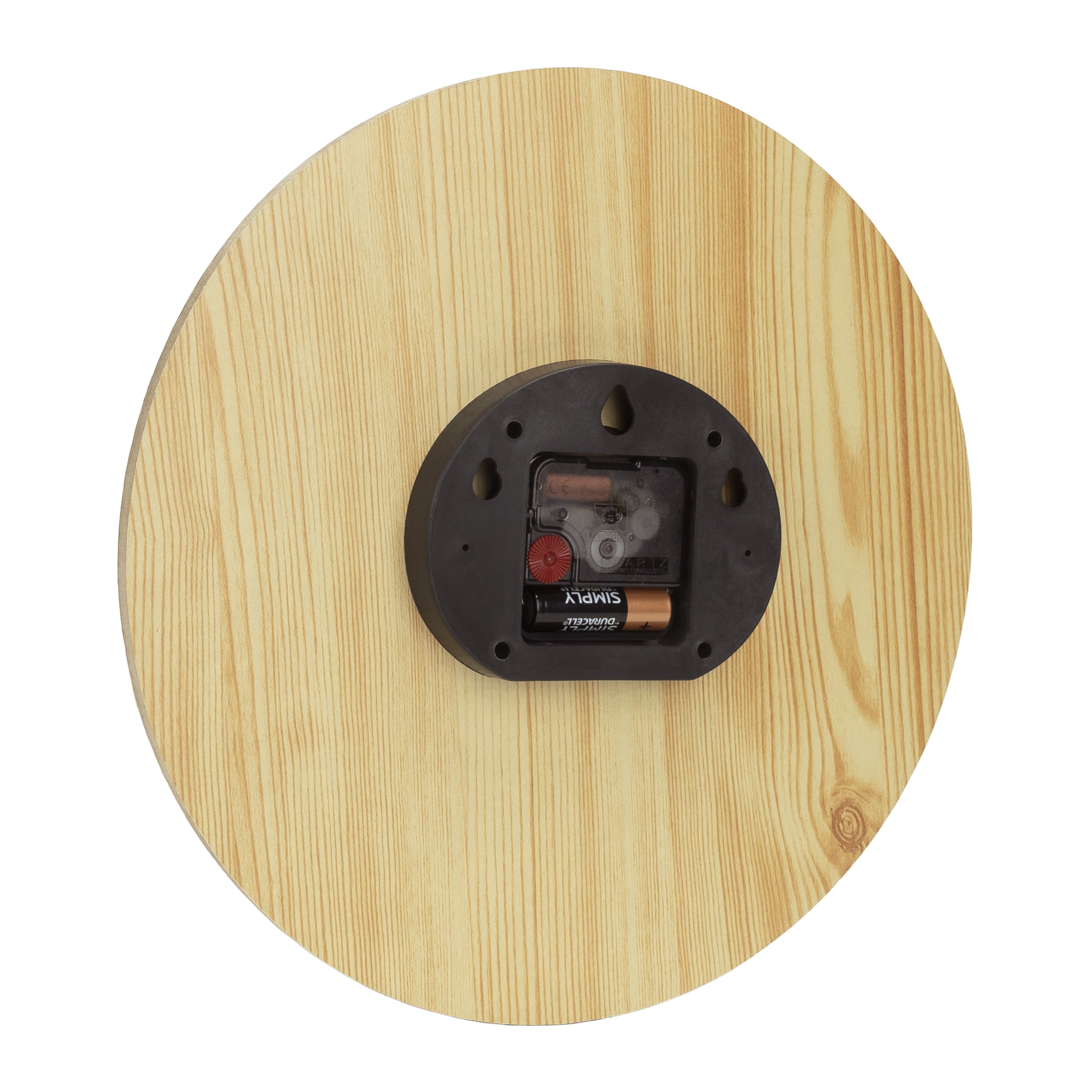 QUVIO Wandklok - Lichthout