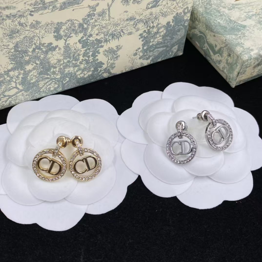 Dior Round Hoop CD Earrings - Original Replica Club