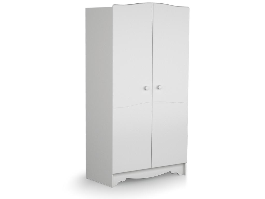 Armario infantil de 2 puertas MARELLE en madera Blanco 96 x 51 x 176 cm