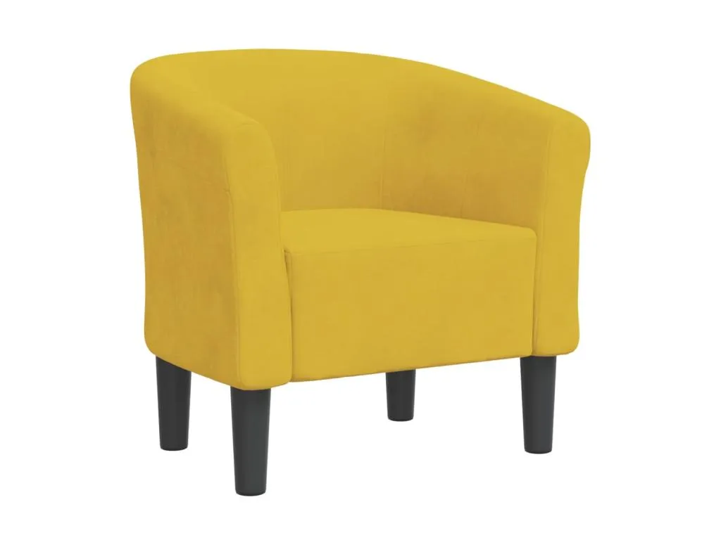 Sillón convertible de terciopelo amarillo