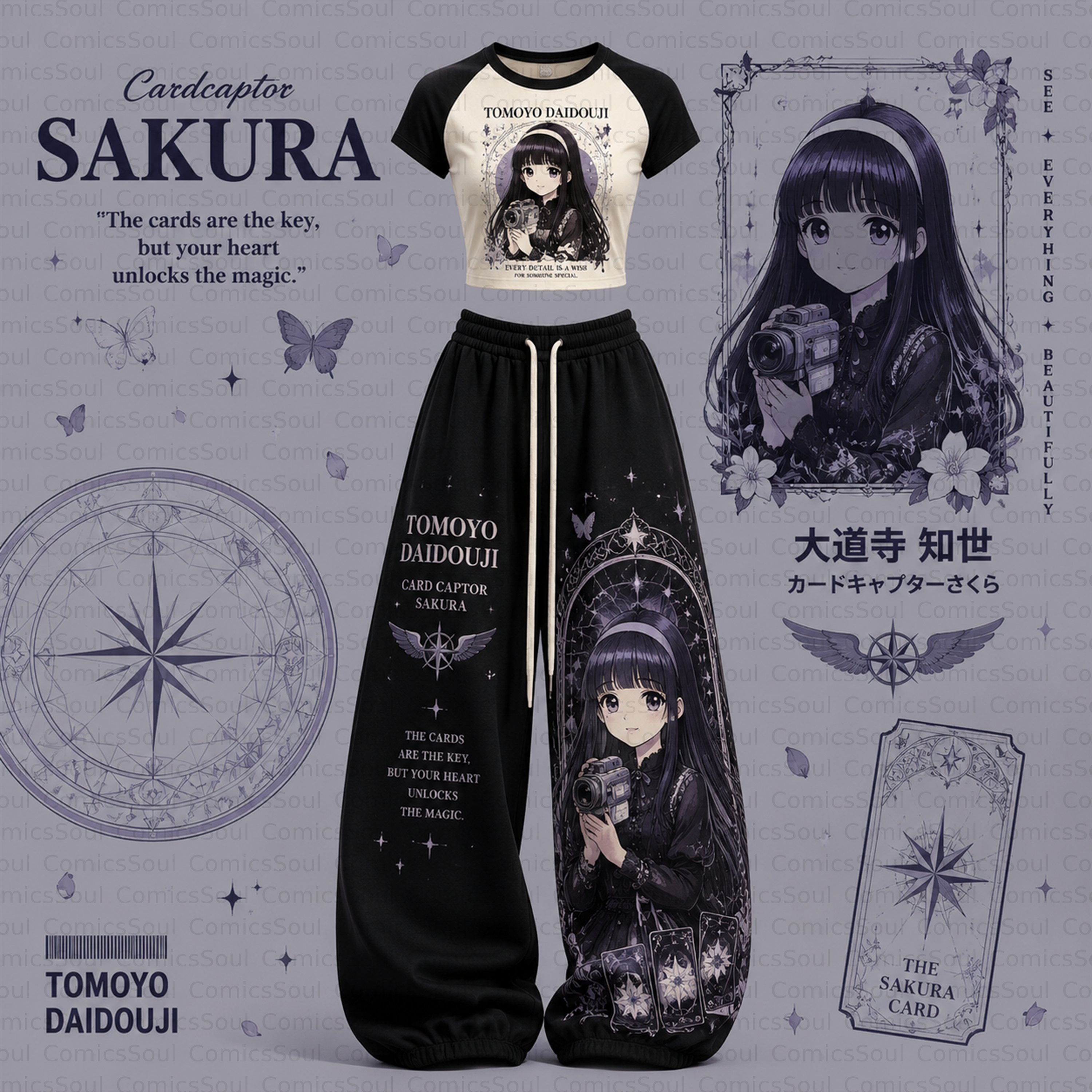 Cardcaptor Sakura T-Shirt & Elasticated Trousers Two-Piece Set TeeThreads Sustain the Scene with Custom Apparel