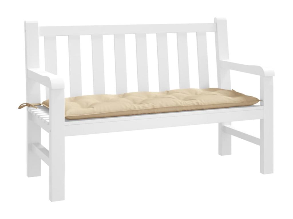 Cojín de banco de jardín tela Oxford beige 120x50x7 cm
