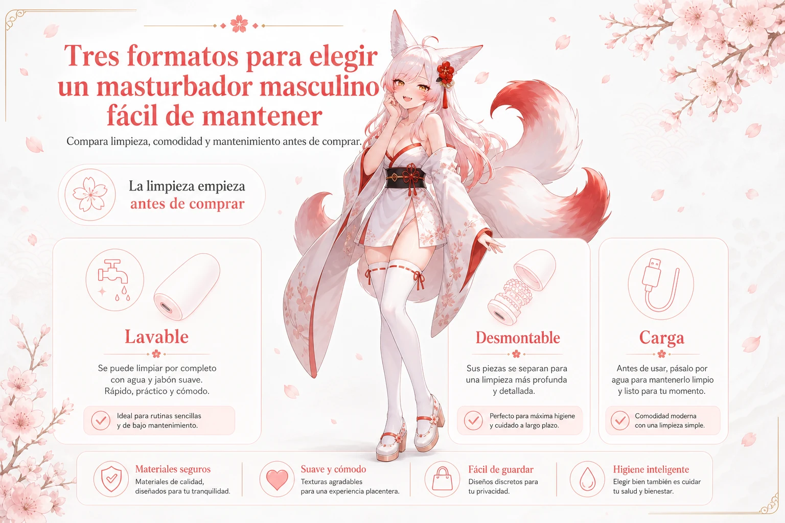 Tres formatos para elegir un masturbador masculino fácil de mantener