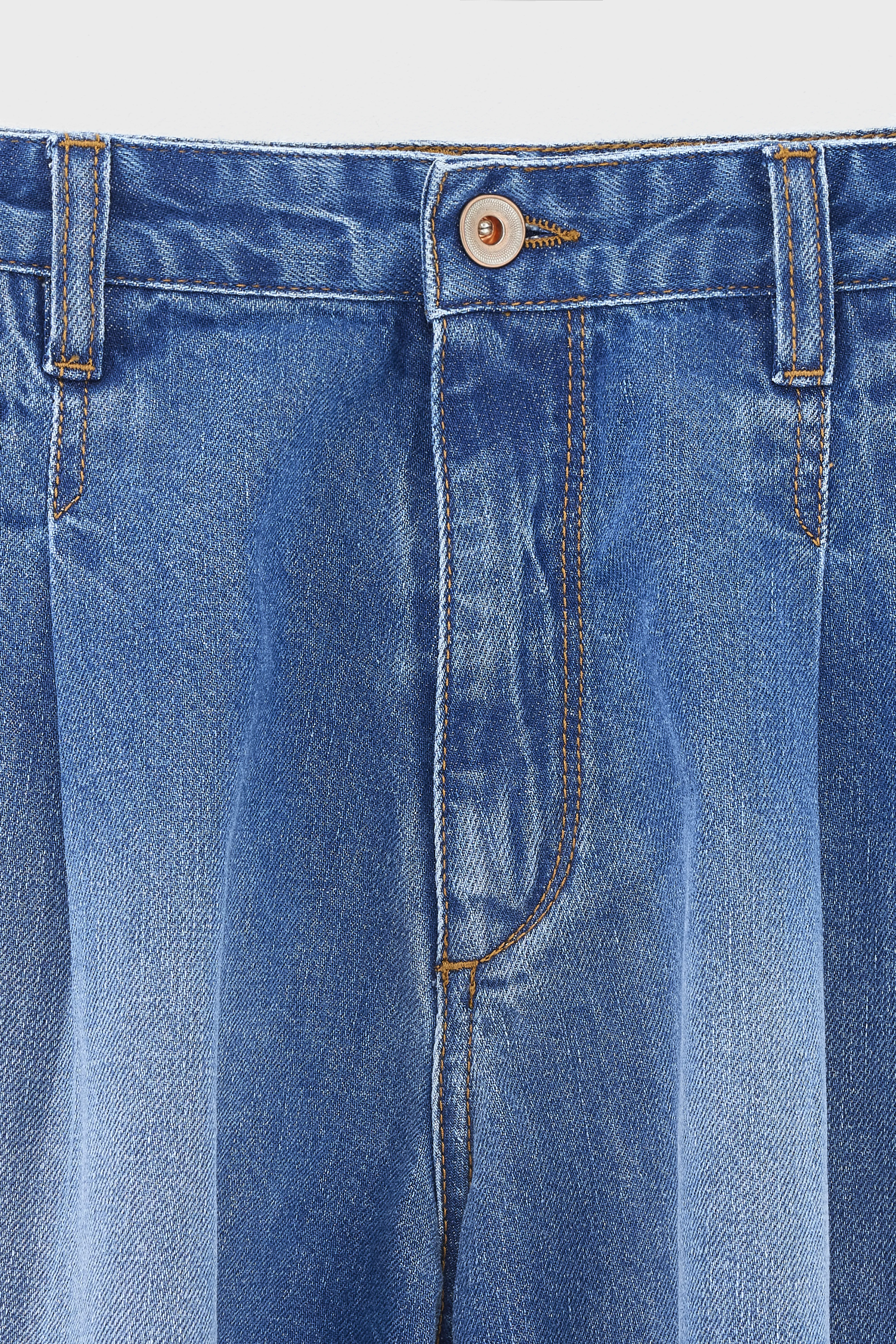 Bellerose Pethula pleated denim shorts (261 / G / BLUE STONE)