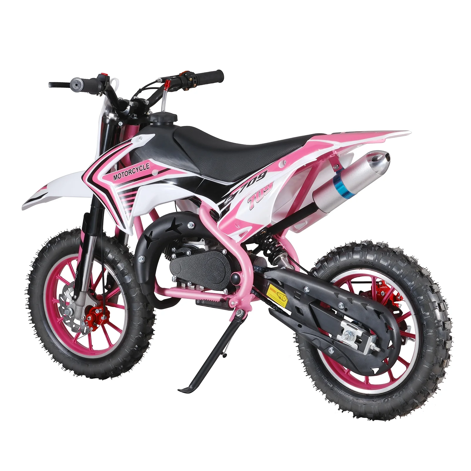SUSUchens Off Road Mini Motorcycle Kids Dirt Bike Gas Power Motocross Children Pocket Motorbike,49cc 2-Stroke (Pink) - Image 4