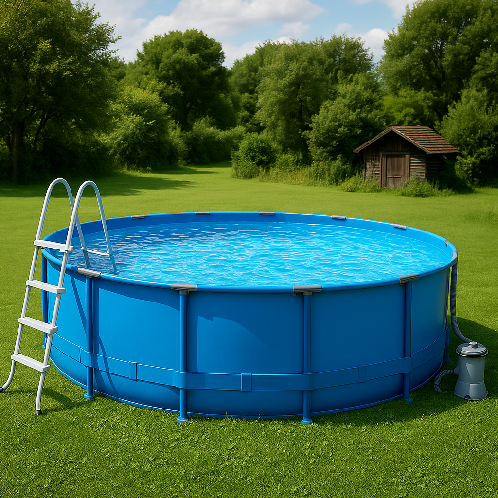 Piscina tubular redonda Piscina redonda ensamblable exterior PVC Ø305x100cm