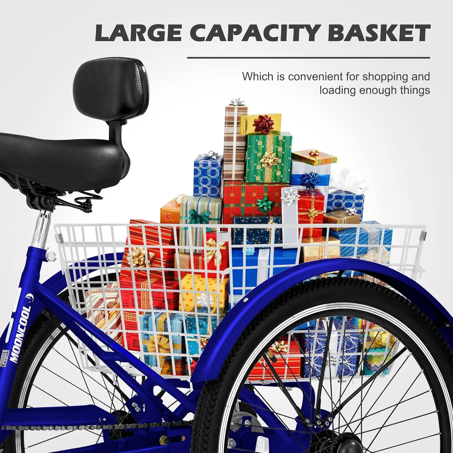 FICISOG 7 Speed Adult Tricycle for Women, 20/24/26 Inch Adult Trike with Basket, 3 Wheel Bikes for Adults Seniors, Cruise Trike for Shopping Picnic - Image 53