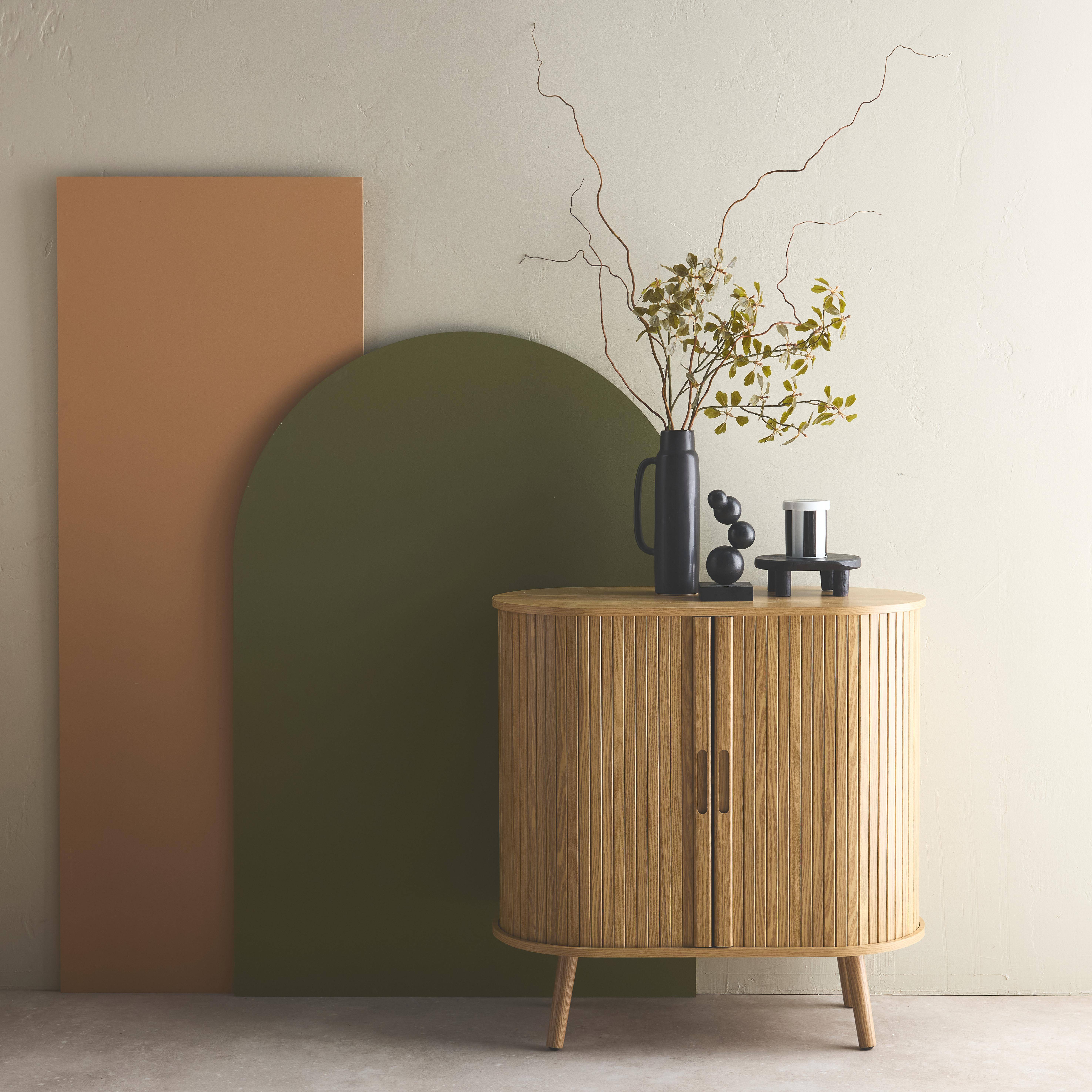 Legacy - Aparador escandinavocon  efecto madera ranurada, 80cm