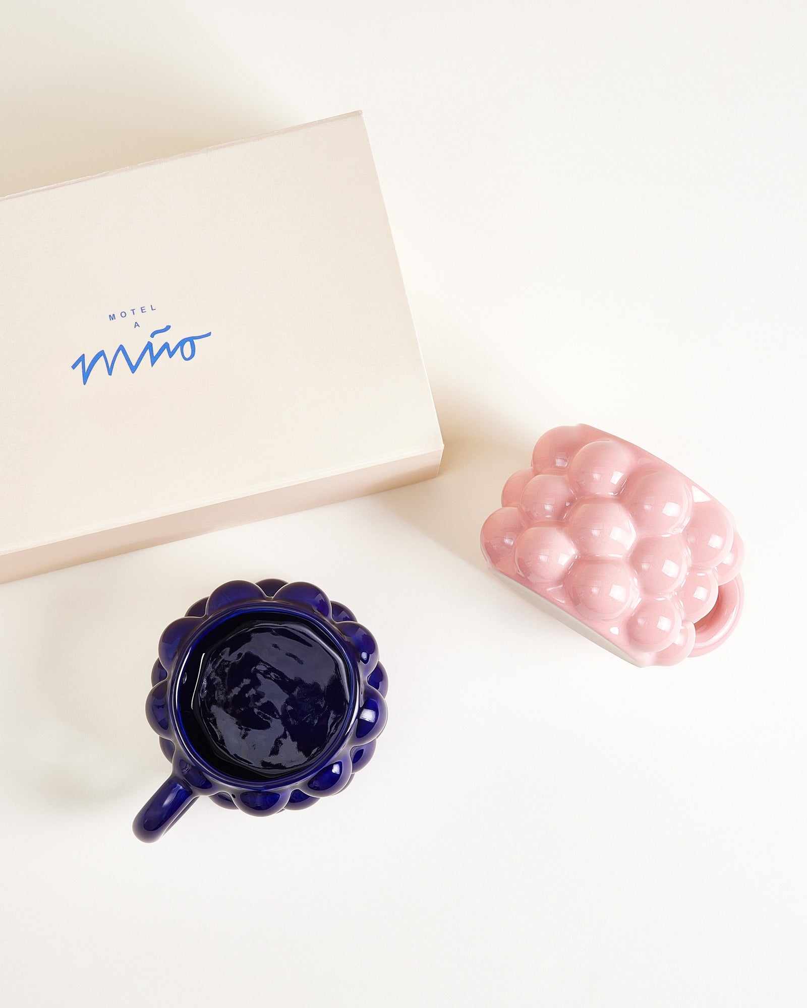 MaM x Patrick Vogel Geschenk-Set Tasse groß rosa dunkelblau 3-teilig