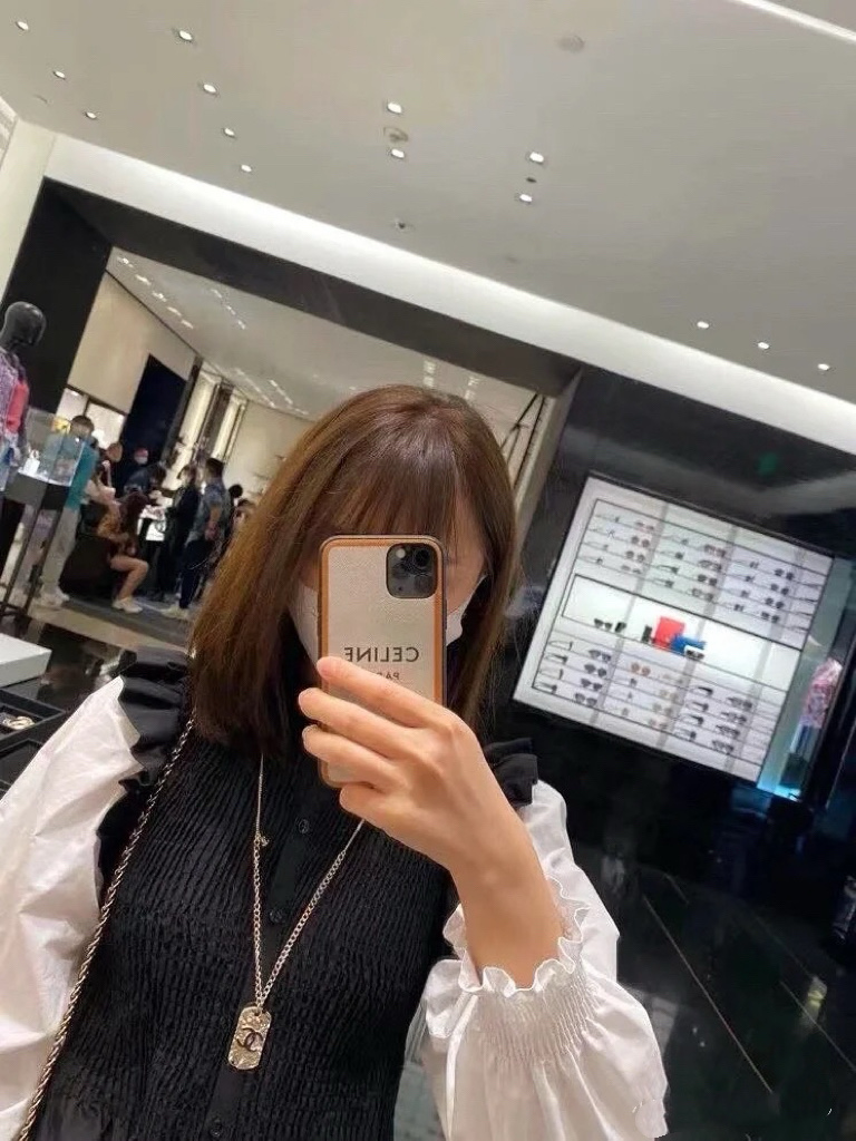 Chanel Graffiti Rectangle Tag Pendant Necklace - Original Replica Club