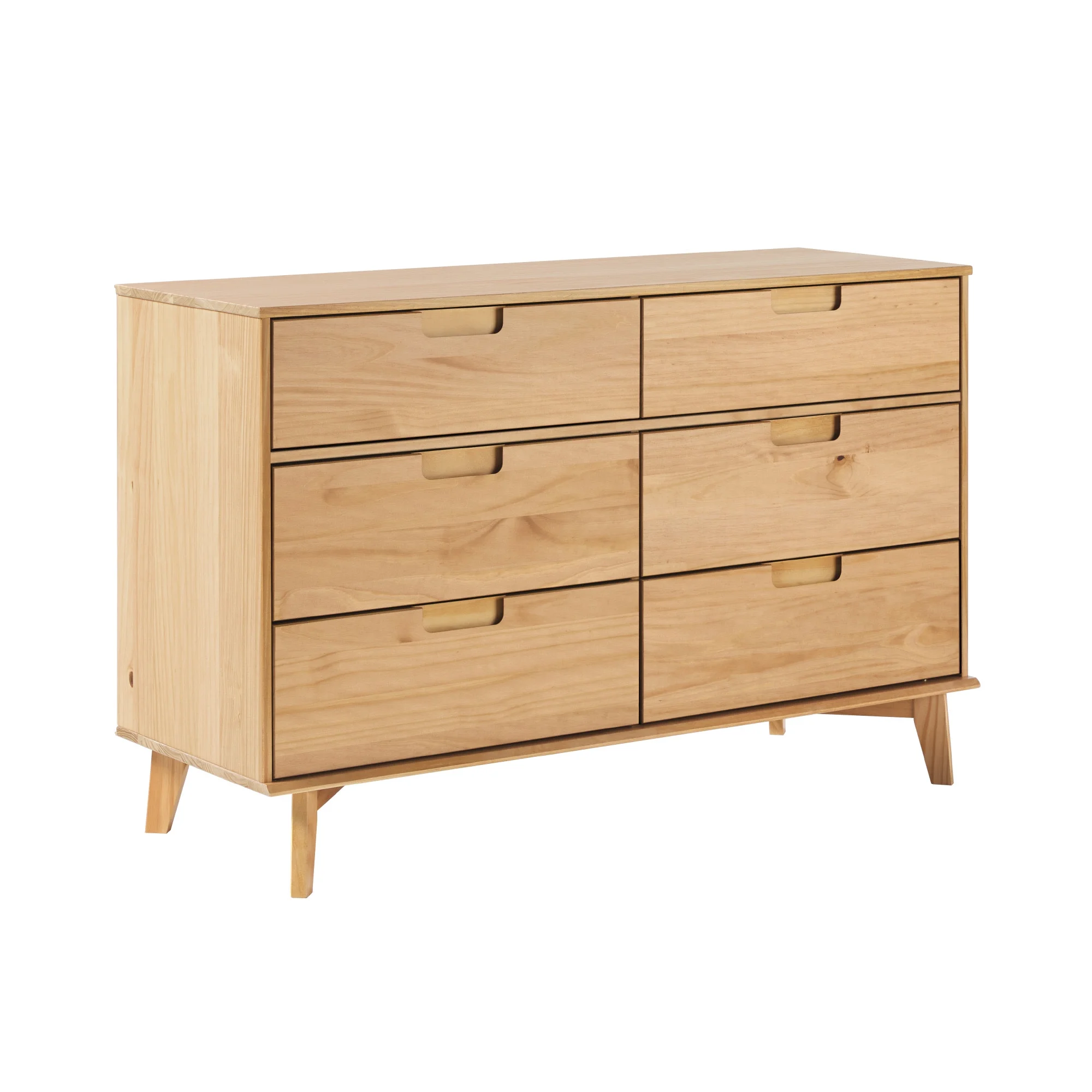Walker Edison Sonoma 6-Drawer Solid Wood Caramel Dresser - Image 27