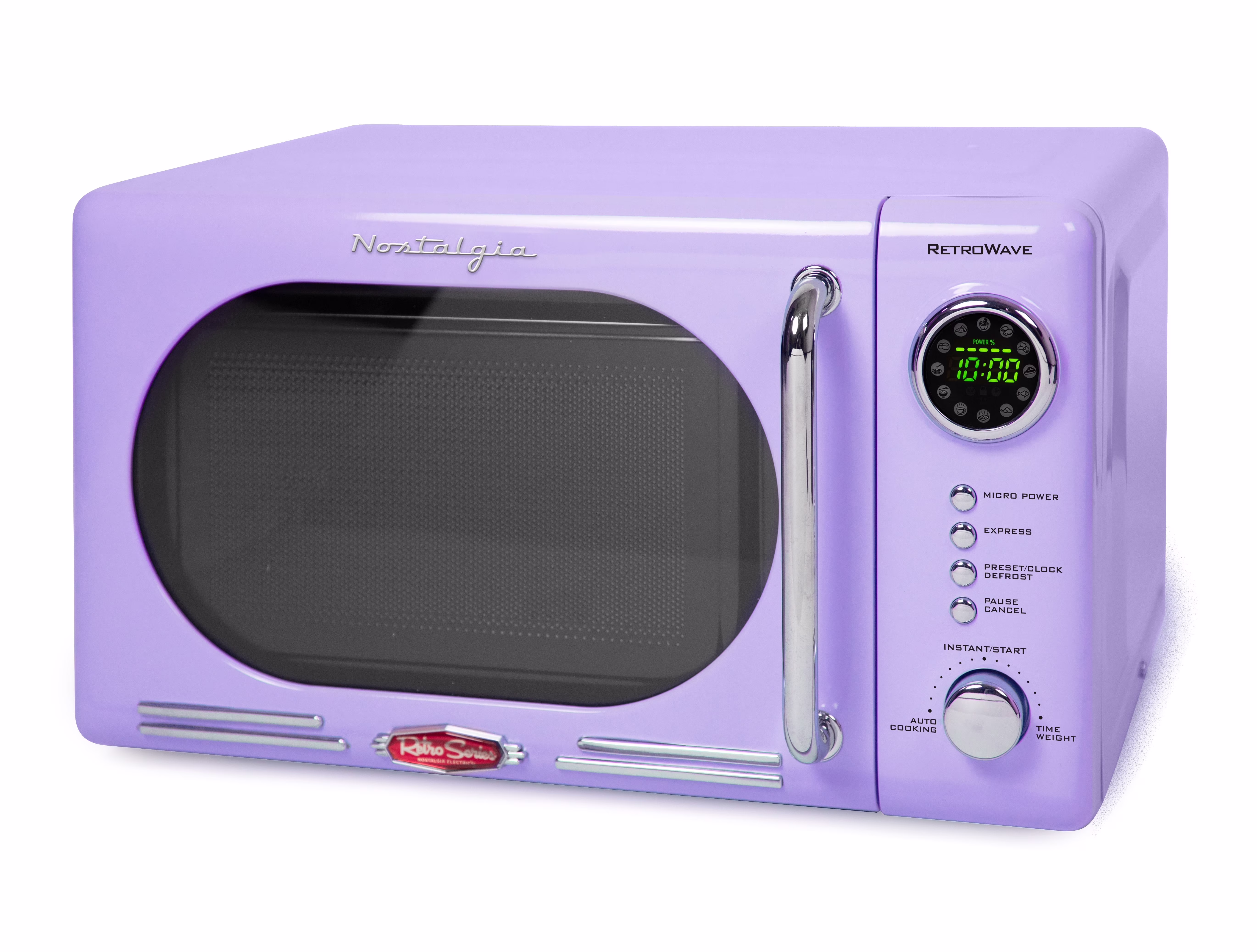 Nostalgia Retro Compact Countertop Microwave Oven - 0.7 Cu. Ft. - 700-Watts with LED Digital Display - Child Lock - Easy Clean Interior - Orange - Image 7