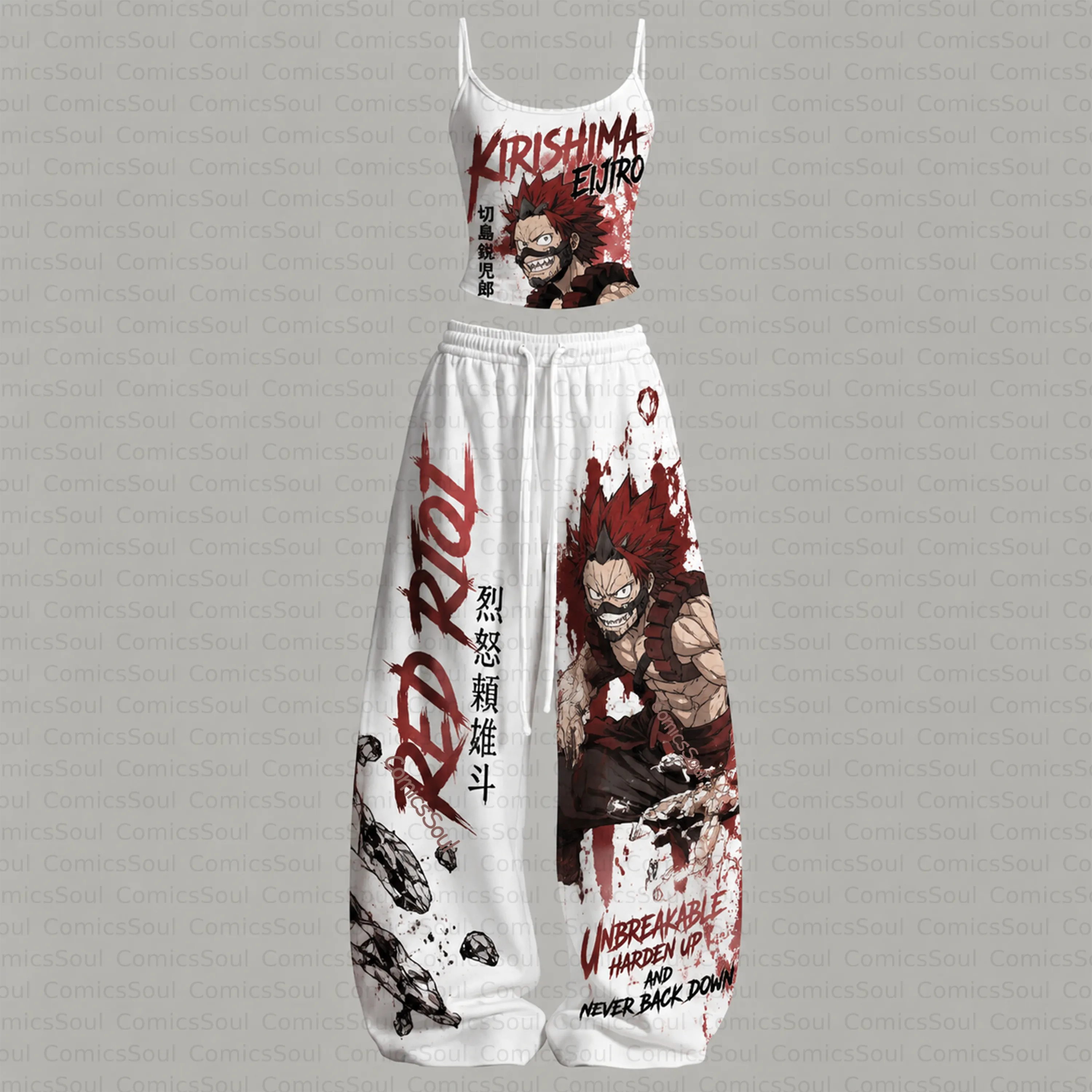 My Hero Academia Top & Elasticated Trousers Two-Piece Set TeeThreads Sustain the Scene with Custom Apparel