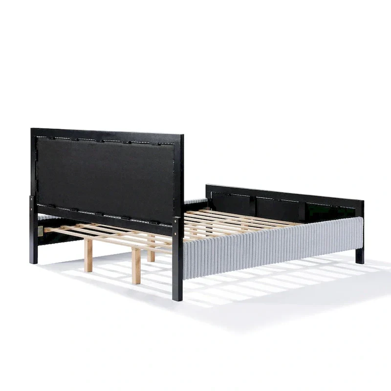 Christopher Knight Home Upholstered Platform Bed with Soft Headboard - King/Queen Size