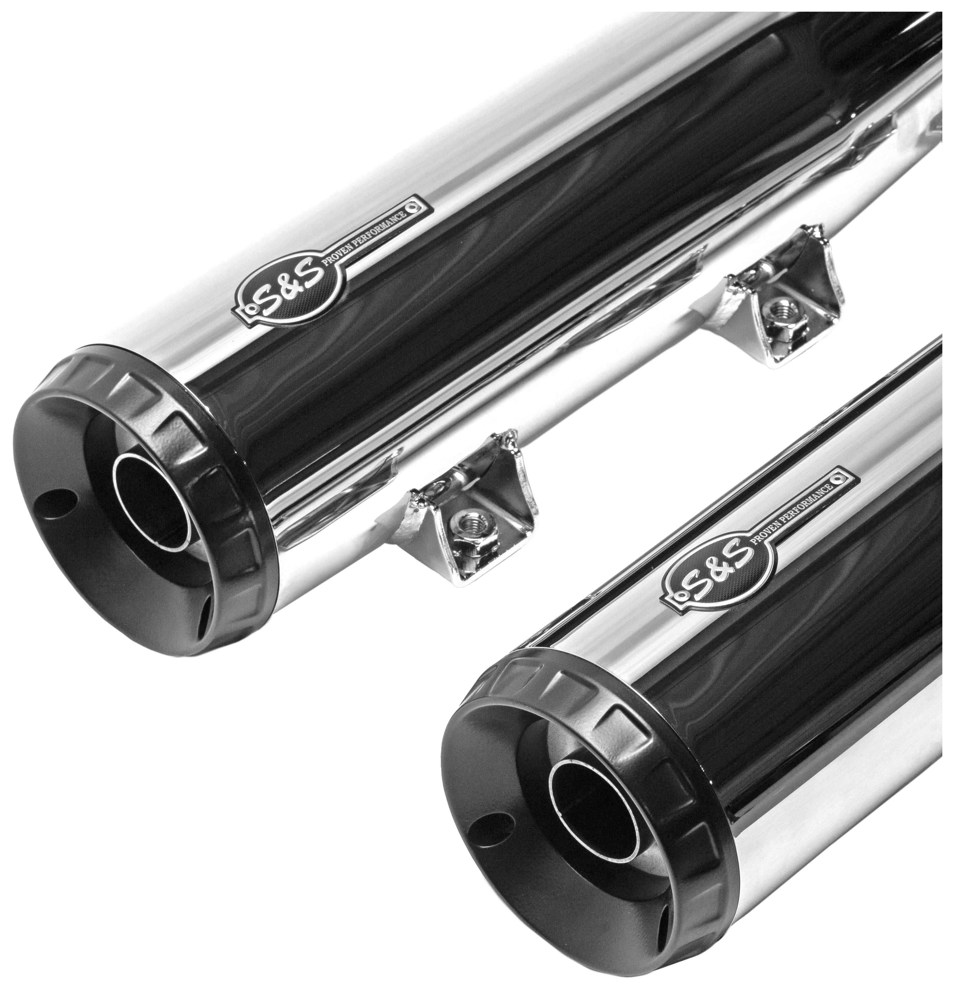 SportsBikeShop S&S Cycle Grand National Slip-On Race Mufflers For Indian Scout 2019-2024