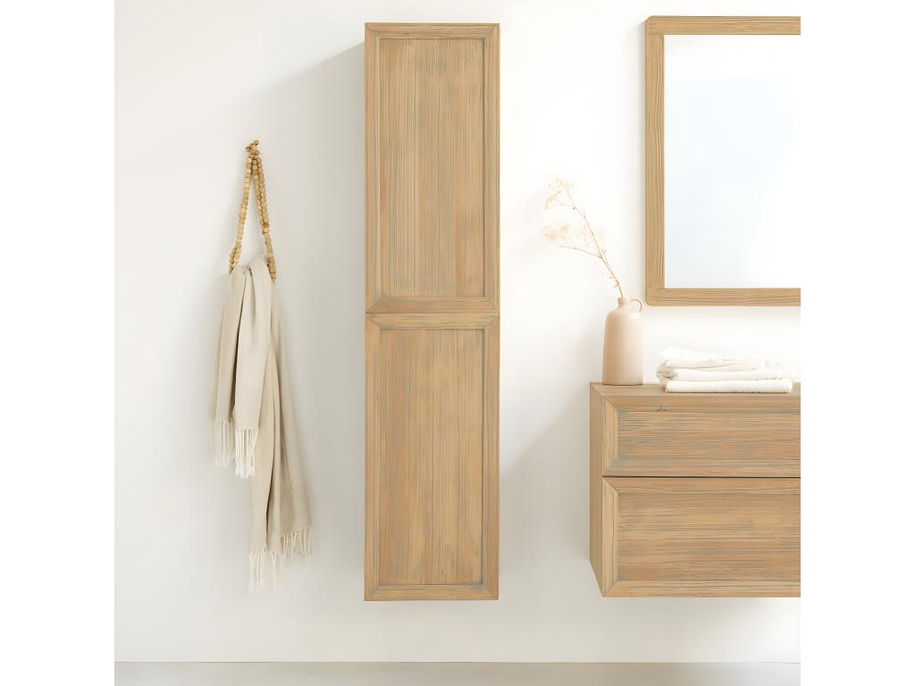 Armario de baño flotante de madera de teca maciza