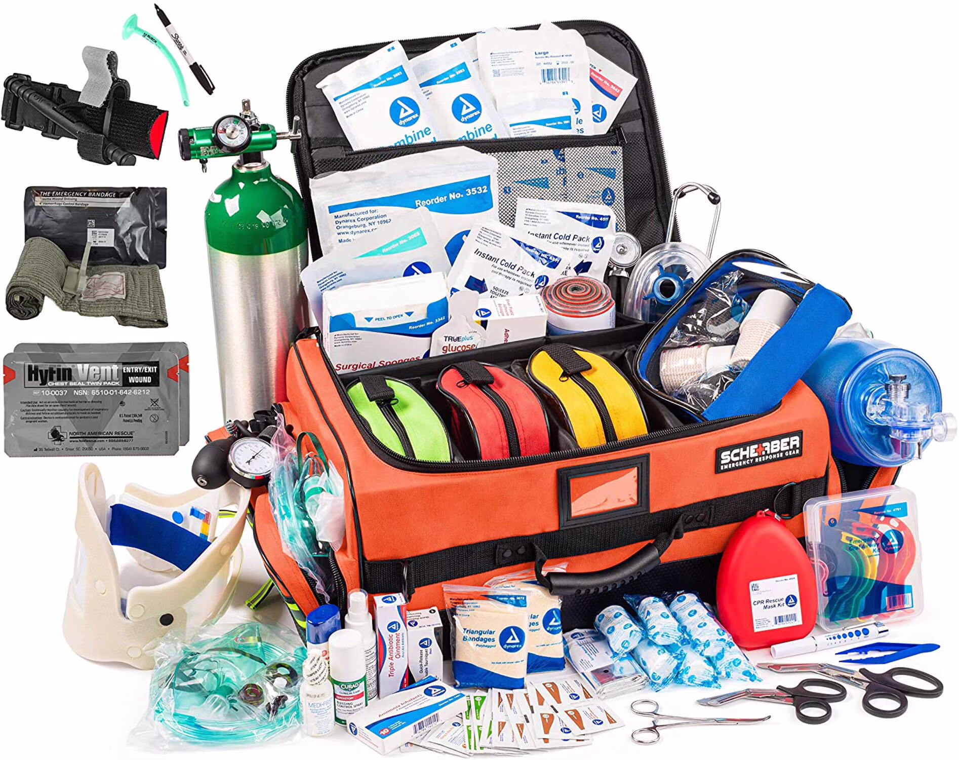 Scherber Ultimate First Responder Trauma kit O2 W/Bleeding Control - Fully Stocked - Image 5