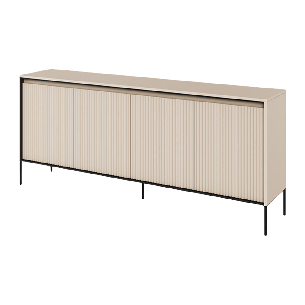 Blokker Brive Dressoir B 193 cm - 4-deurs met Verlichting - Zand