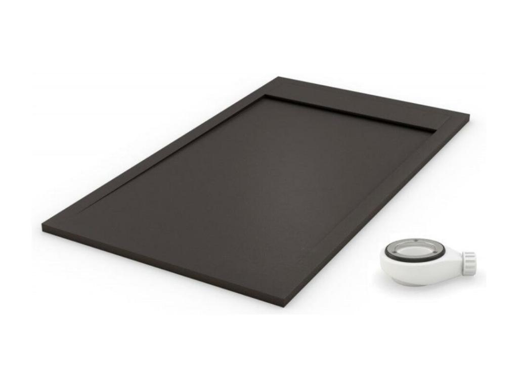 Plato de ducha ambiente grafito - 90x200cm - resina con cargas minerales