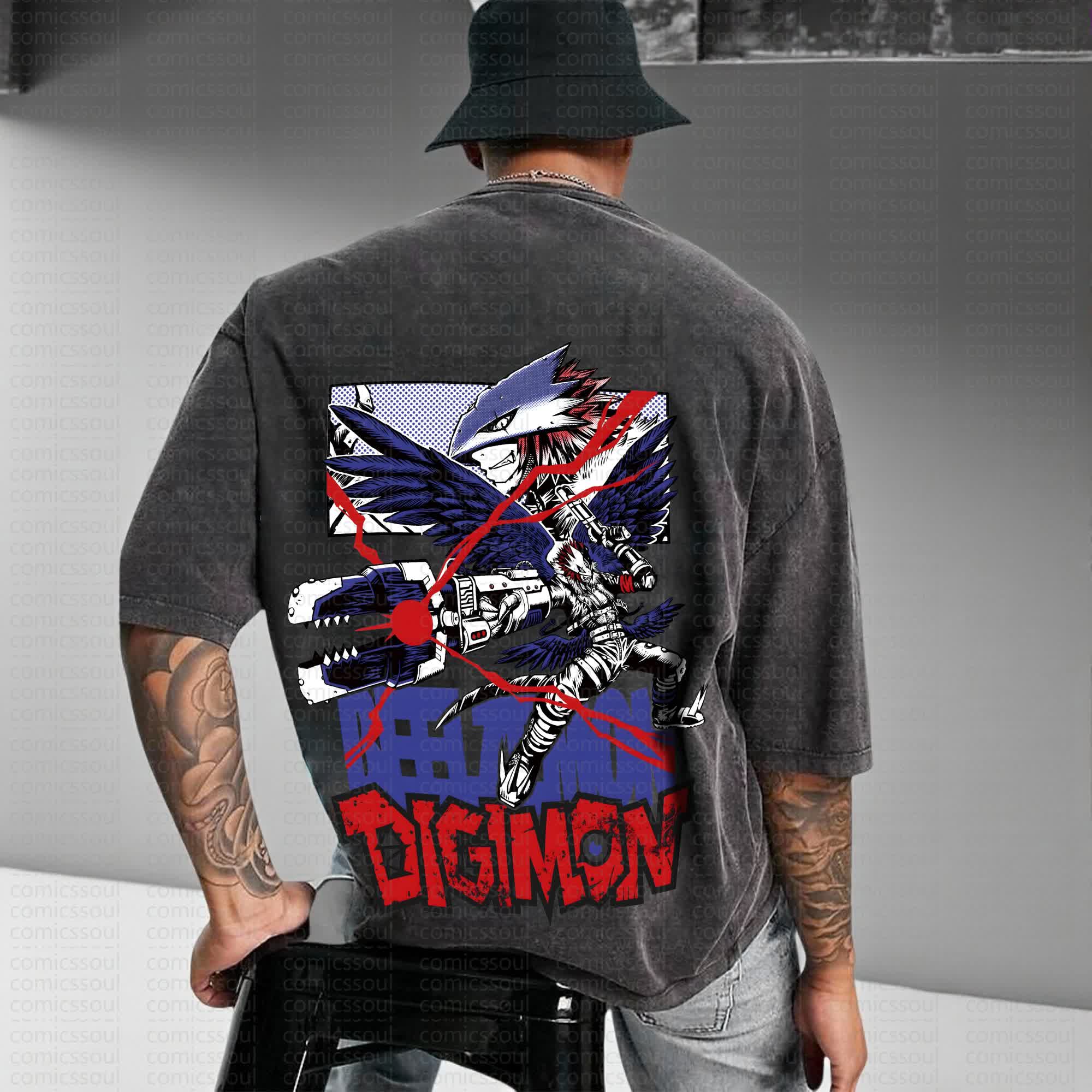 Unisex Anime Inspired Vintage Washed T-Shirt丨Comicssoul
