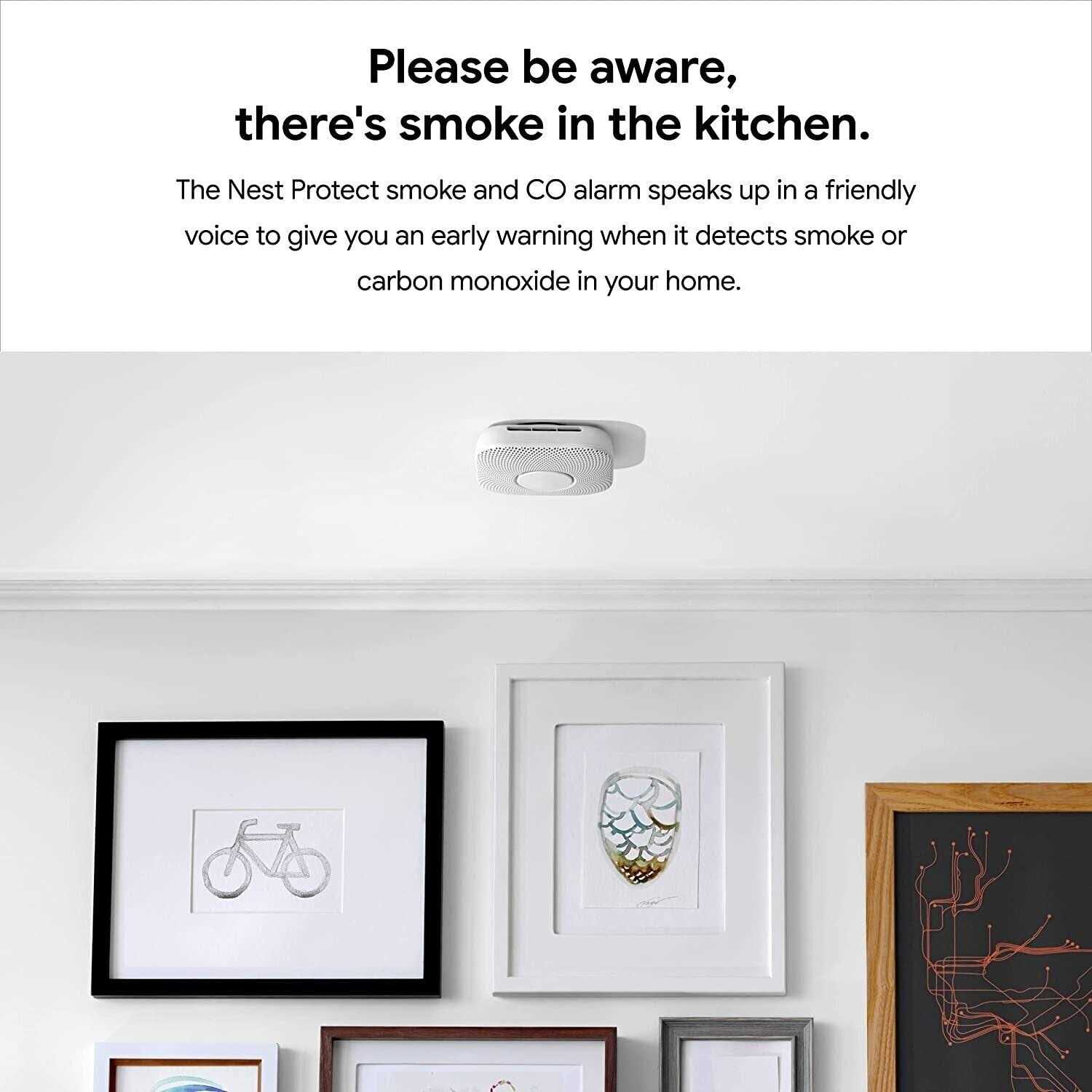 Nest Protect 2nd Gen Battery Smoke And Carbon Monoxide Alarm - S3000BWES - Image 5 Nest Protect 2nd Gen Battery Smoke And Carbon Monoxide Alarm - S3000BWES - Image 5