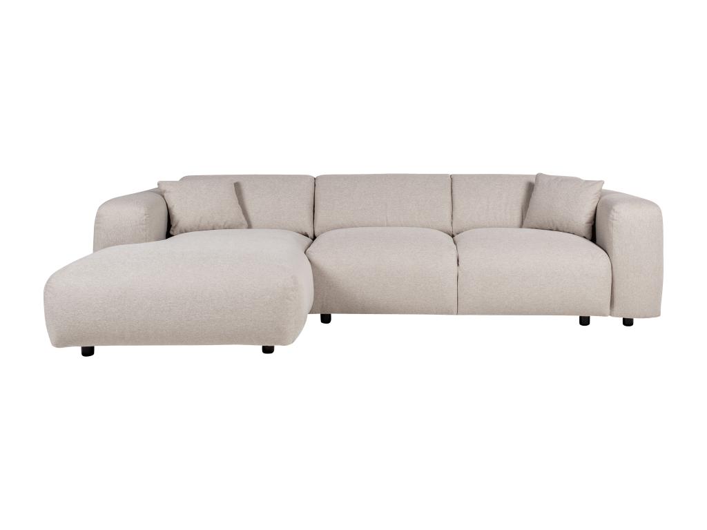 Gran sofá rinconera izquierdo tela beige