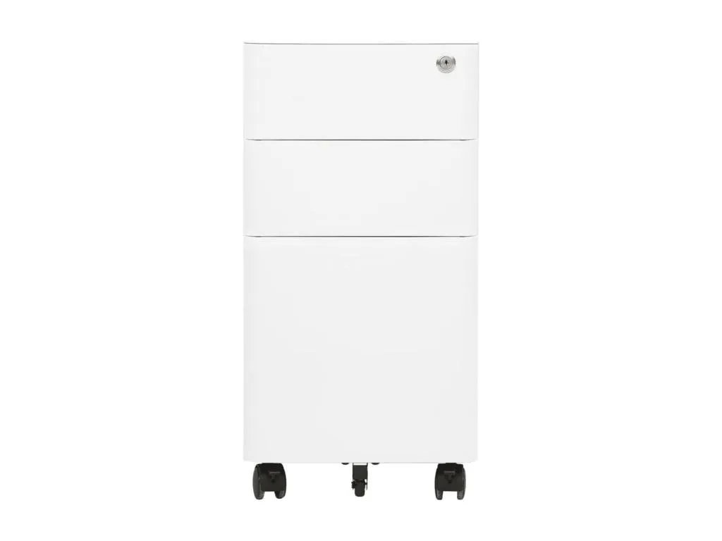 Armario archivador móvil en acero blanco dimensiones 30x45x59 cm lvyv98000