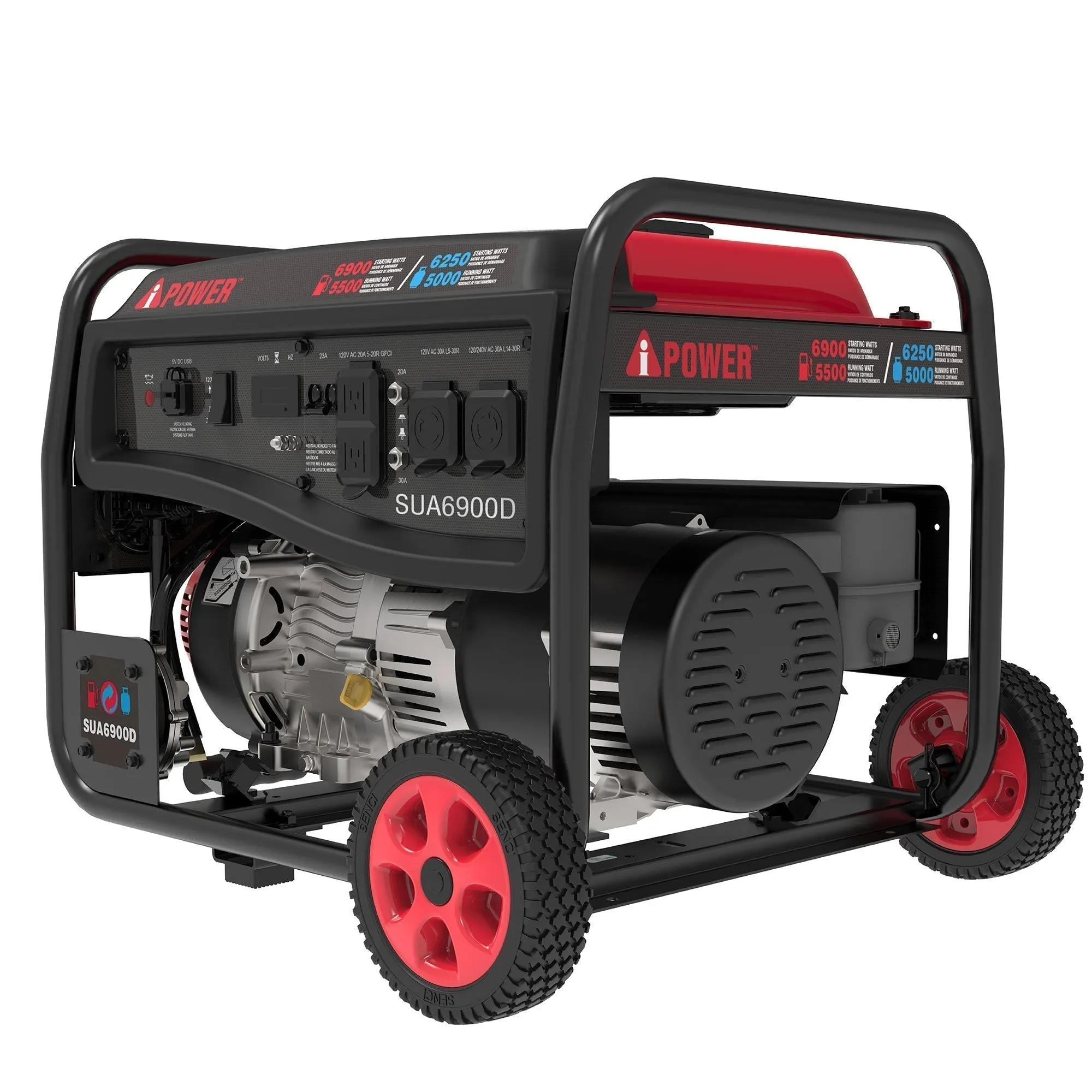 SUA6900D – 6900 Watt Dual Fuel Portable Generator