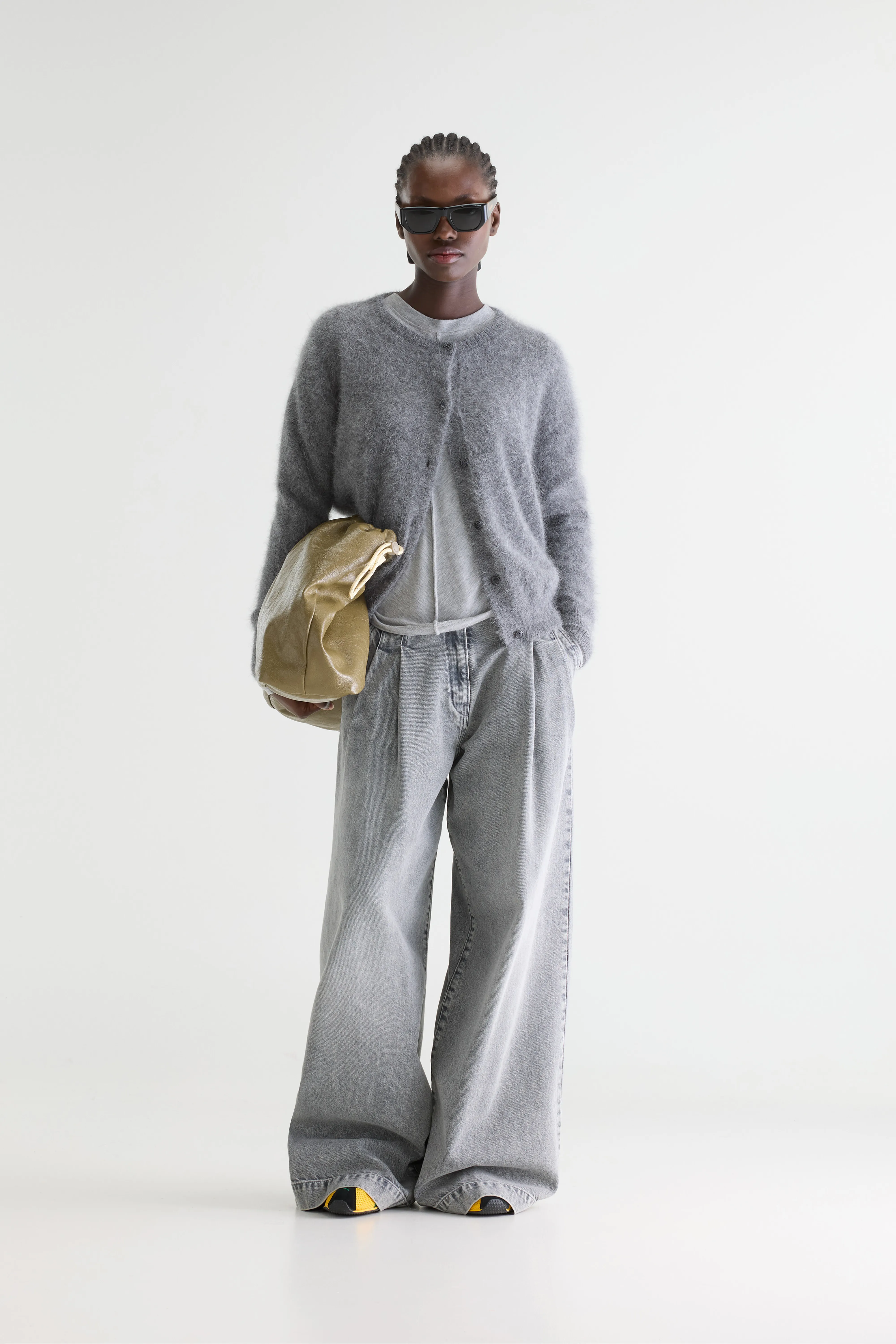 Bellerose Dathan angora-blend cardigan (252 / W / MID GREY)
