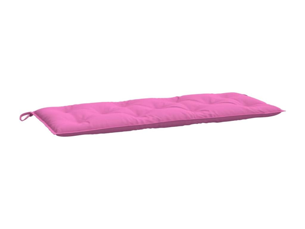 Cojín para banco de jardín tela rosa 120x50x7 cm