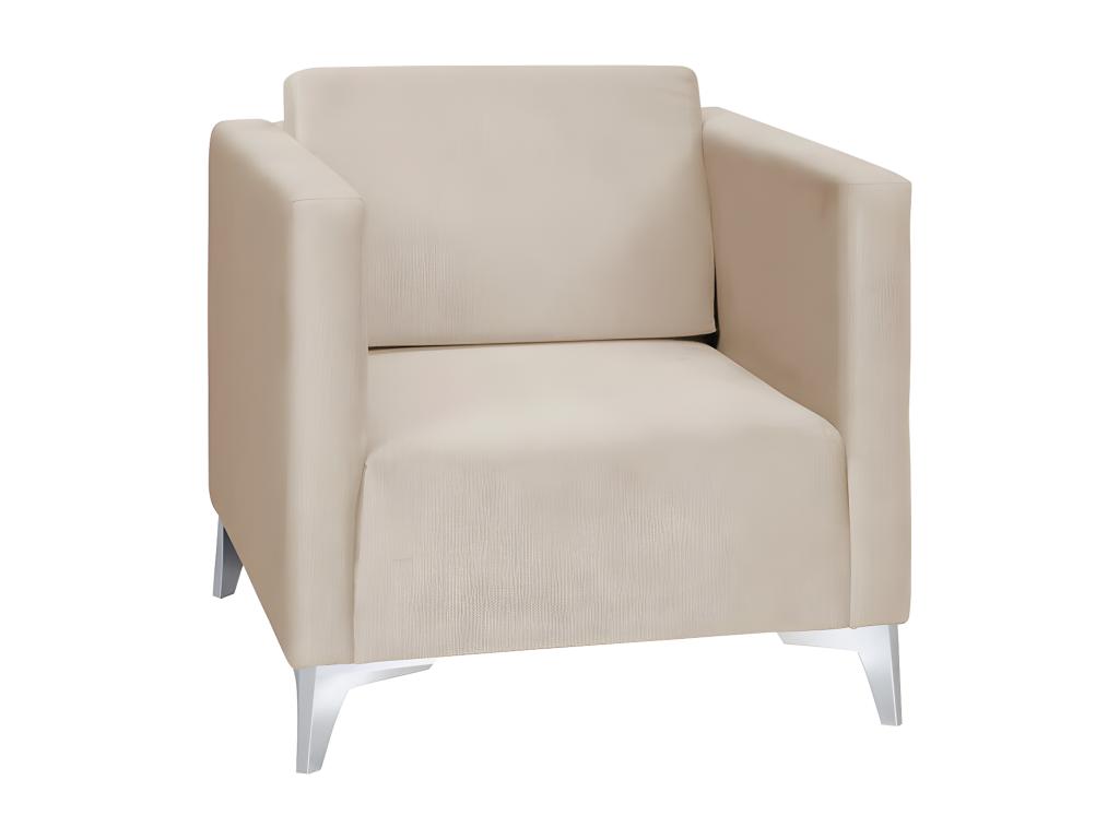 Sillón Confortzx K102 - De color marrón claro - 74x76x82cm - Tapiz - Patas Plástico