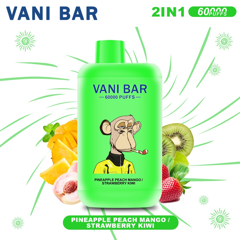 【VANI BAR】60000 PUFFS 2-in-1 & PINEAPPLE PEACH MANGO/ STRAWBERRY KIWI
