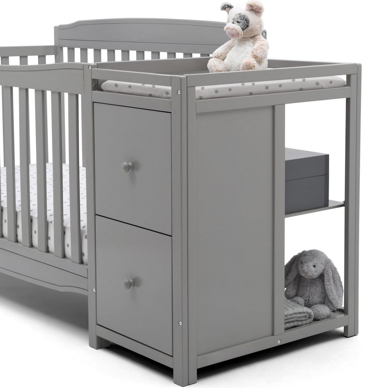 Delta Children Mason 6-in-1 Convertible Crib and Changer. Gray - Image 7
