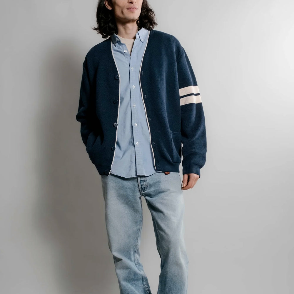 Nitto Knitwear - Cardigan Youri College - Marine