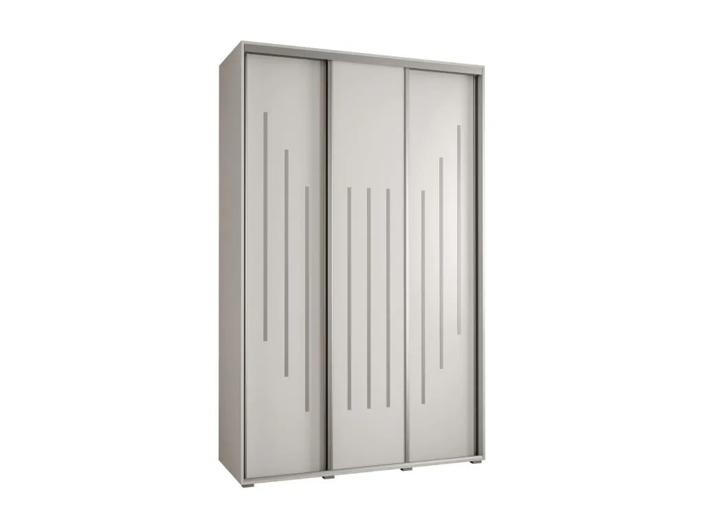 ARMARIO Decounico 8 DE PUERTAS CORREDERAS 235.2/160/45 3 puertas (Blanco/Blanco/Plata)