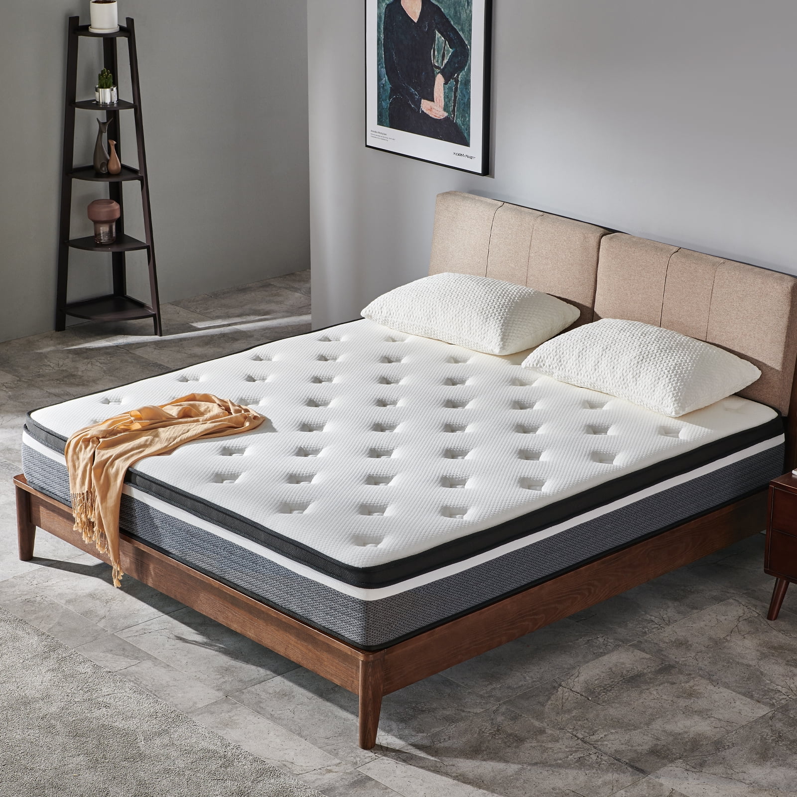Queen Mattress, JIAVA 12" Medium Memory Foam & Spring Hybrid Mattress, Support for Adult - Image 3