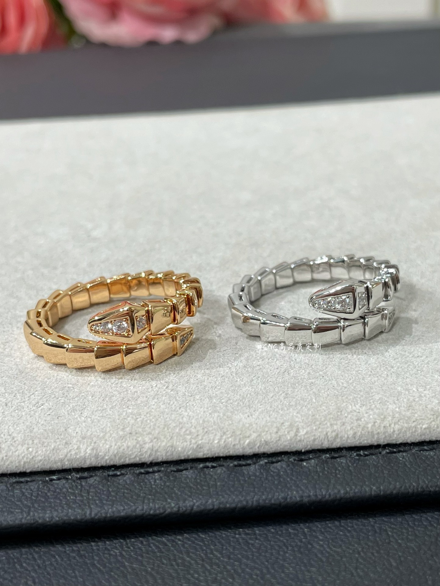 Bvlgari Diamond Head Serpenti Viper Ring - Original Replica Club