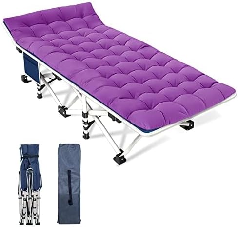 2-Pack Camping Cots with Mattress Comfortable Folding Bed Heavy Duty Baby Cot