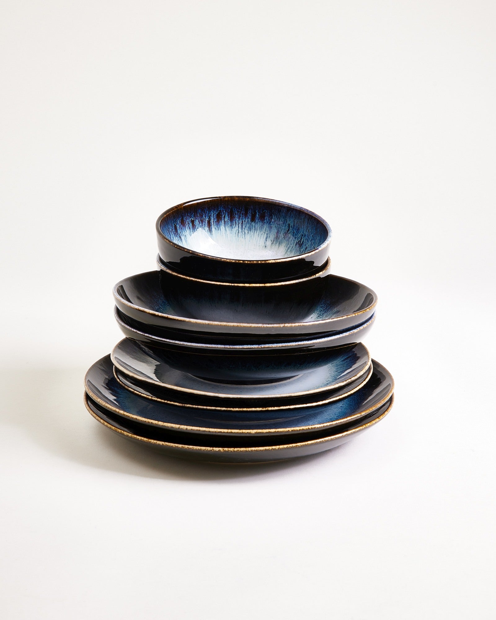 Alcachofra Geschirr-Set classic schwarzblau 8-teilig